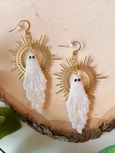 A Pair of Retro Geometric Pendant Earrings - Bohemian Style for Women, Halloween Gift, Boho Style Jewelry