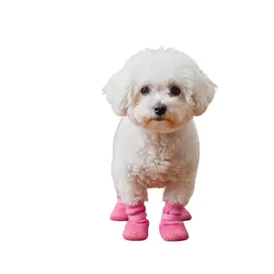 4 Pairs Pet Shoes, Waterproof Dog Rain Boots, Non-Slip Durable Puppy Socks, Soft Sole Outdoor Footwear, All-Season Pet Accessories