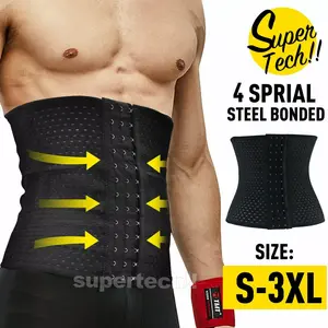 [HIGH END] Women LATEX Waist Trainer Long Torso Cincher Body Shaper Slimming Corset Belt Compression Shapewear