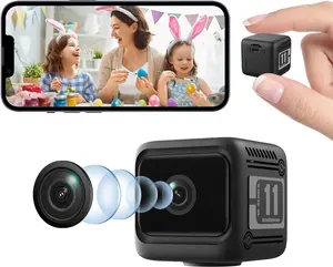 2026 upgraded version security camera, wireless surveillance camera, 4K HD mini nanny camera (with night vision function) WiFi indoor camera (video only) (black)