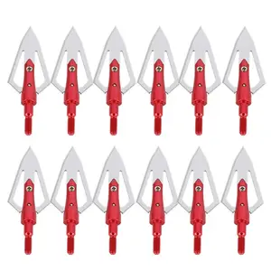 12-Piece Arrowheads Easy Installation Universal Threaded Arrowheads Compatible with Multiple Shafts Universal for Outdoor Archery Competition and Practice Archery enthusiast Practical accessory