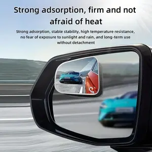 Universal Car Wide Angle Convex Mirror, 360° Rotatable Panoramic Blind Spot Assist Mirror, Vacuum Suction Cup Rearview Mirror, HD Reflection, Vehicle, Autos