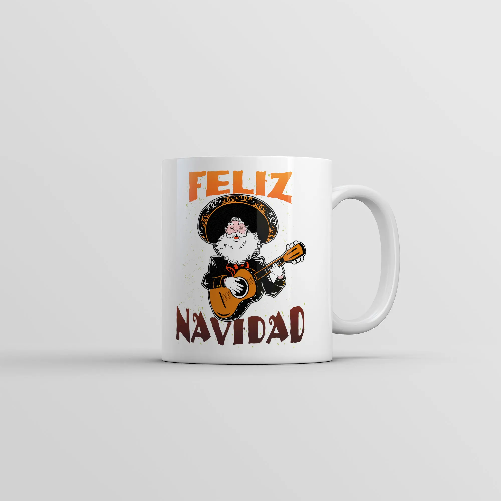 Feliz Navidad Mug Funny Christmas Graphic Novelty Coffee Cup - 11oz Funny Coffee Mugs Ceramic Printed Drinkware Cup