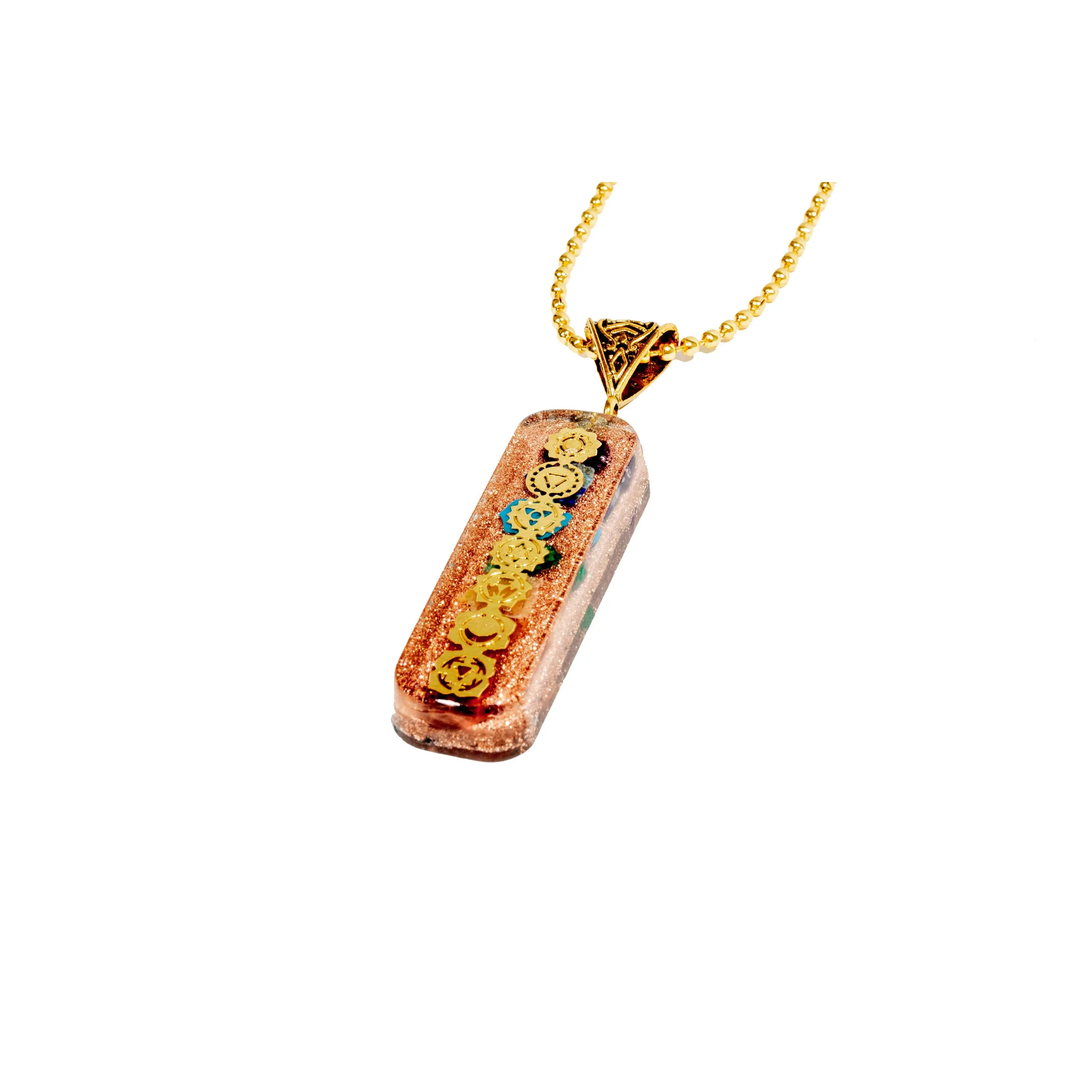 7 chakra Orgone Copper Pendant with Chain