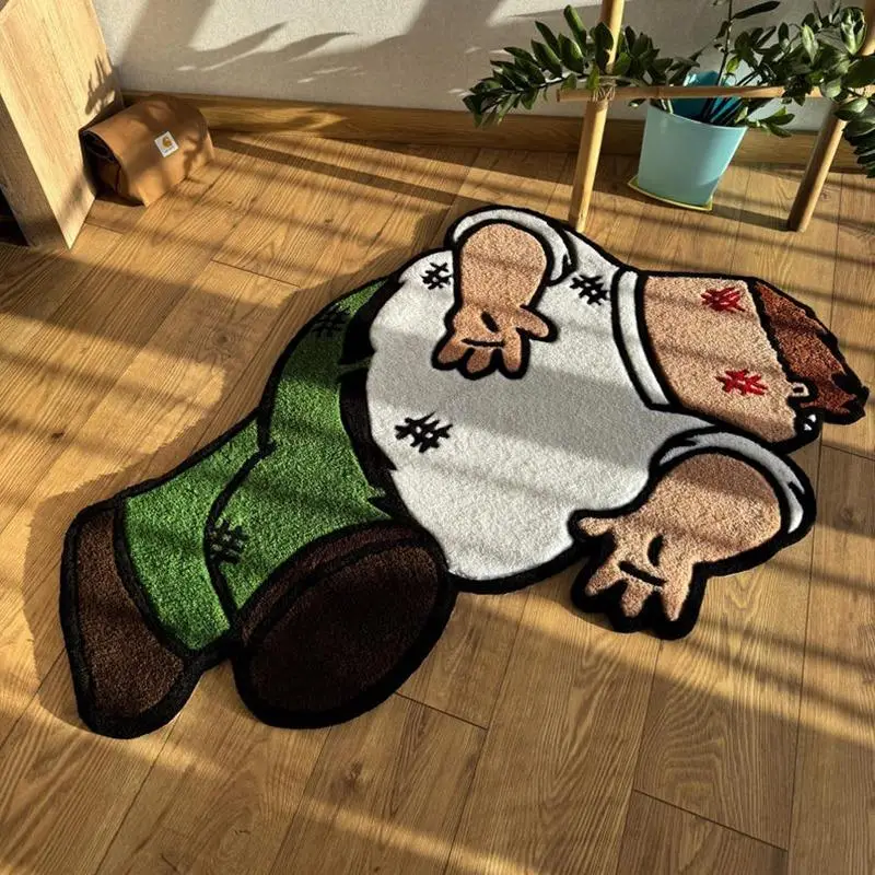 Cartoon Character Pattern Floor Mat, Creative Non-slip Soft Floor Carpet, Fluffy Area Rug, Decorative Area Rug for Home Living Room Bedroom, Vanity De