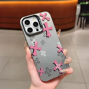 Energetic and Cross Pattern TPU Material Full Protection Case, Exact Cutouts for iPhone 6/7/8/X/11/12/13/14/15/16 Pro and Pro Max