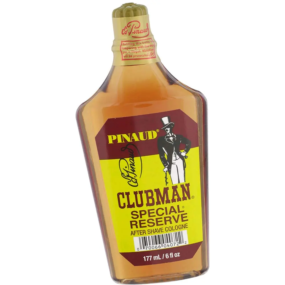 Clubman Special Reserve Fragranced Aftershave Cologne - Gentle for Sensitive Skin, Masculine Citrus-Wood Scent, 6 fl oz Men's Post Shave Liquid Blend, Fragrance, Post Shave Treatment, Bottle, Fresh, Moisturizing, Firming, Adults, Scented, Cruelty Free, Ma
