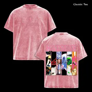 KATSEYE Vintage Washed Oversized Graphic Tee, K Pop Girl Group Aesthetic Shirt, Acid Wash Heavyweight Cotton Streetwear, Y2K Pop Music Fan Merch Double Sided Graphic T Shirt, Soft Grunge Korean Pop Concert Outfit Unisex Top, Gift for KATSEYE Fans