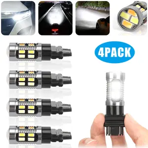 Error Free 3156 3157 LED Switchback Turn Signal Lights – 5730 SMD White/Amber DRL & Parking Light (4 Pack)