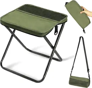 Lightweight Folding Stool, Collapsible Camping Chair with Carry Bag, Portable Outdoor Seat for Fishing, Hiking, Travel & Picnic