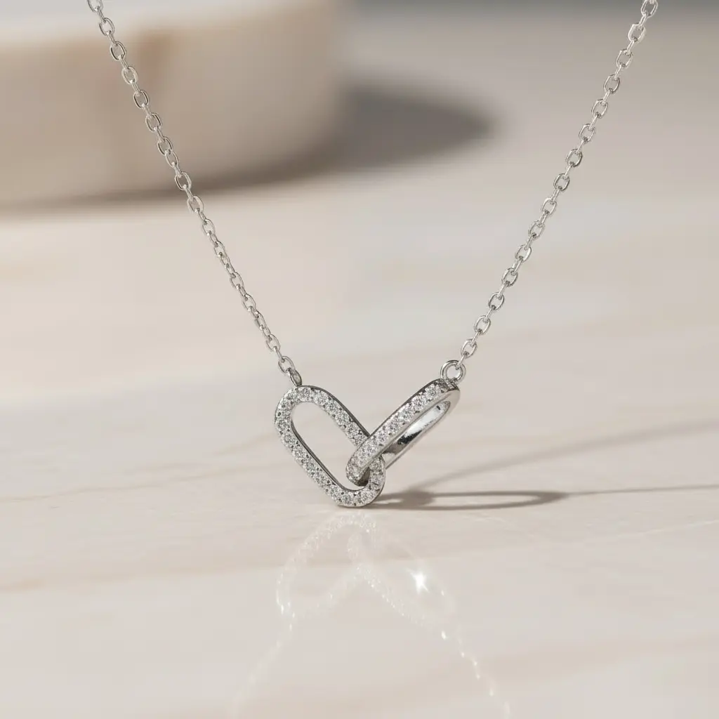 Interlocking Diamond Necklace