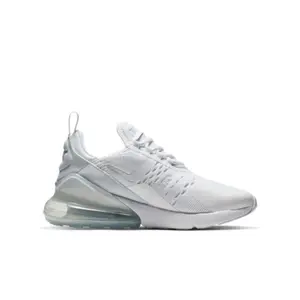 Nike Air Max 270 White Metallic Silver 943345-103 Youth Fashion Shoes New Nike Air Max 270 White Metallic Silver 943345-103 Youth Fashion Shoes New