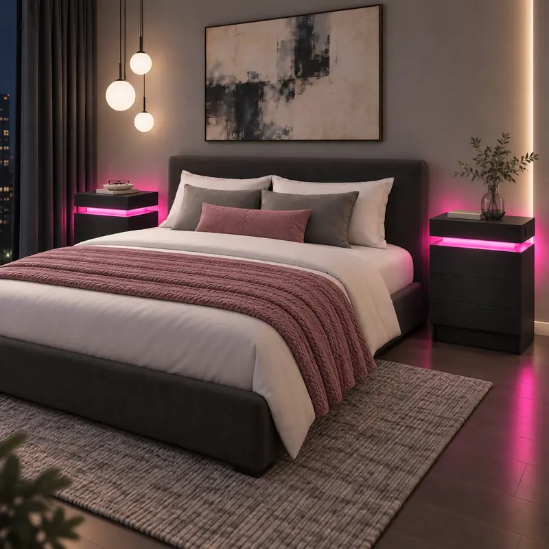 LIKIMIO Nightstand with Charging Station & LED Lights, Modern Bedside Table with 2- or 3-Drawer Options, Sliding Top, Standard Top or Lockable Top Drawer, End Table for Bedroom & Small Spaces Nightstand With Drawers LIKIMIO Nightstand with Charging Station & LED Lights, Modern Bedside Table with 2- or 3-Drawer Options, Sliding Top, Standard Top or Lockable Top Drawer, End Table for Bedroom & Small Spaces Nightstand With Drawers