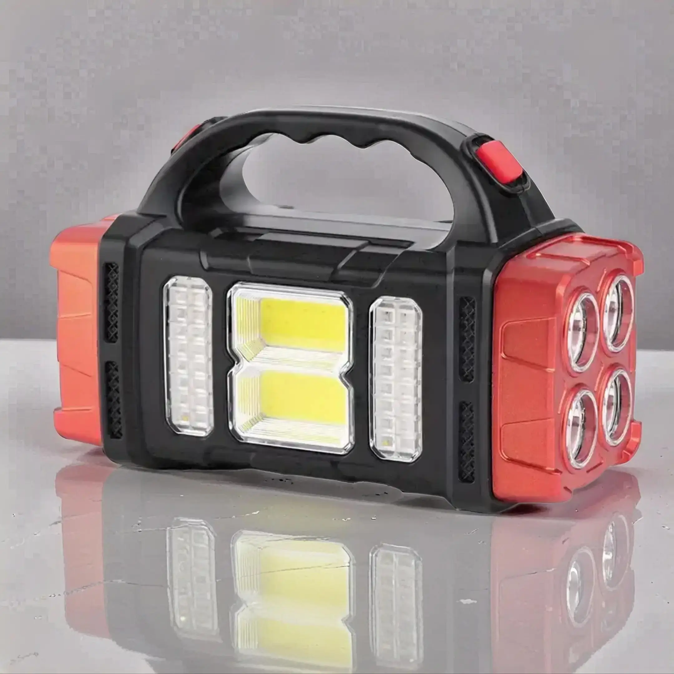 Portable Solar/usb Led Light, 1 Count Rechargeable Waterproof High Lumen Flashlight, Multifunctional Outdoor Camping Emergency Lighting, Suitable for