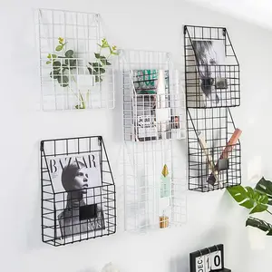 Hanging Storage Rack for Wall, Magazine Organizer for Living Room, Dorm, Bathroom & Kitchen, Wall-Mounted Newspaper Display Rack