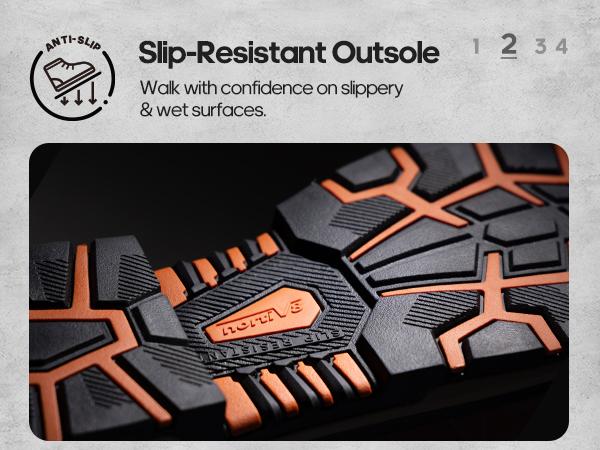 NORTIV 8 Waterproof Moc Toe Work Boots for Men Steel Toe Comfortable Leather Boots