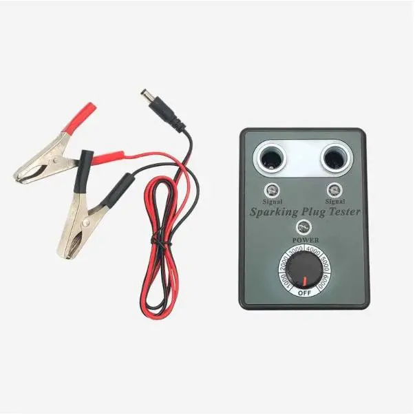 Adjustable Dual-Electrode Dual-Hole Spark Plug Tester, 12x1.57cm Compact Portable Tool, Durable Insulated Construction, Multi-Gap Fit Circuit & Ignition Analysis for Ignition System Voltage Diagnosis (Garages, Field Service)
