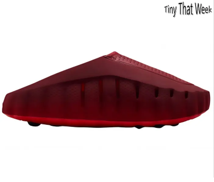 Burgundy Breathable Foam Cushioned Non-Slip Athletic Recovery Slide