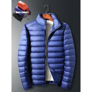 Men's Casual Fashion Waterproof Windproof Lightweight Warm Down Jacket Versatile, Durable, Wrinkle-Resistant Outdoor Sports Top Suitable for Daily Commuting, Wilderness Exploration, Hiking and Fishing Outfits