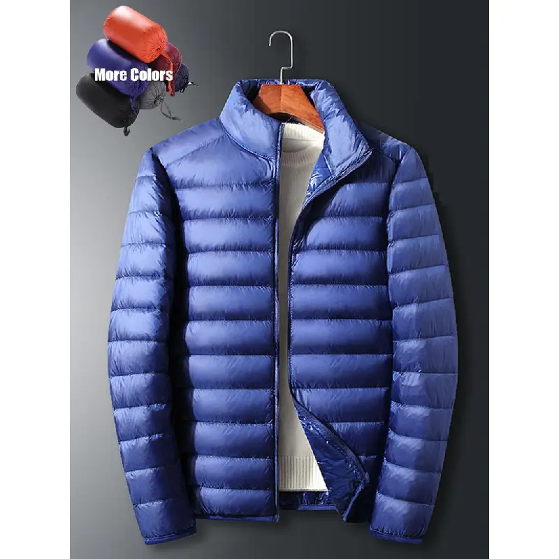 Men's Casual Fashion Waterproof Windproof Lightweight Warm Down Jacket Versatile, Durable, Wrinkle-Resistant Outdoor Sports Top Suitable for Daily Commuting, Wilderness Exploration, Hiking and Fishing Outfits