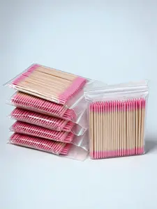 500pcs Dual-Ended Disposable Sterile Cotton Swabs, Tattoo Cleaning/nail Design/lash Extension, Makeup Tool for All Seasons
