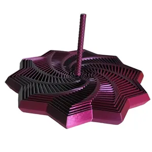 7" Large 3D Print Fidget Expandable Multi Color (Red , Black) Star with Handle for Stress Relief or Fun Desk Toy Adult Child Gift #31