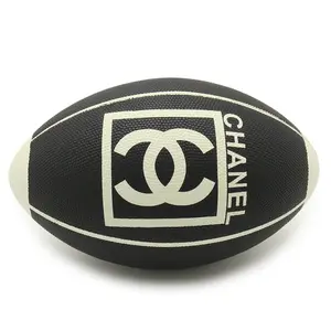 Pre-owned CHANEL Others Small Leather Goods Rubber Coco Mark Rugby Ball Black White Used