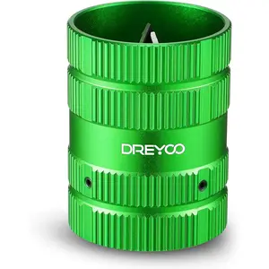 Deburring Cutters, Copper PVC Tube Reamer Tool Plumbing 1/4'' to 1-5/8'' Inner Outer Reamer Pipe Tubing Chamfer for PVC PPR Copper Brass Aluminum(Green)