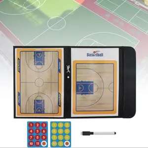 Basketball Training Board, Magnetic Foldable Training Board with Pen & Eraser, Portable Coach Board, Sports & Outdoor Accessories