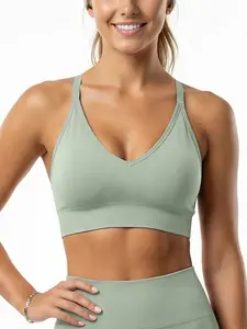 Women's High Elasticity Backless Bra Strap, Yoga Fitness, Sporty Style, Slim-Fitting, All Seasons, Enhances Bust, Side Support
