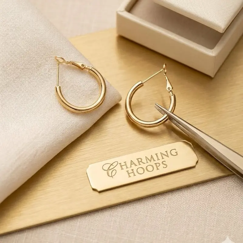 Golden Braided Elegance Hoop Earrings