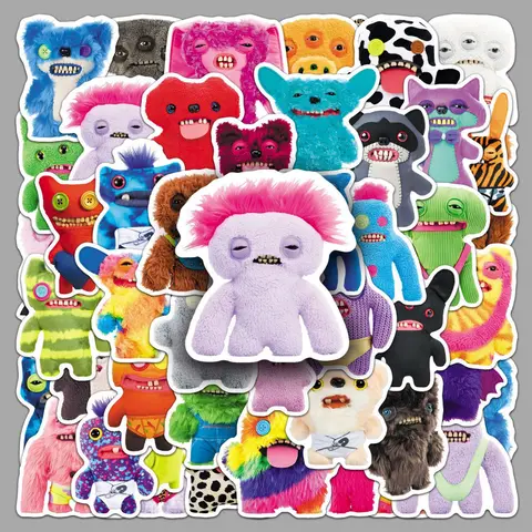 50 PCS Premium Pre Cut Adhesive Thin Film Stickers Creative Cartoon Varied Designs, Waterproof TPU Easy Remove Vinyl, Safe Phone Accessories for Phones/Laptops, Kids Ages 4+ Stocking Stuffers