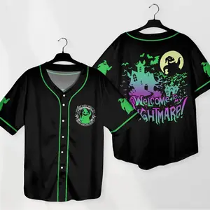 Nightmare Before Baseball Jersey, Monster Baseball Jersey, Halloween Jersey Shirt, Horror Character Baseball Shirt Gifts