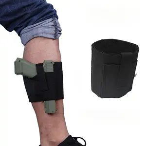 Tactical Concealment Leg Holster - Outdoor Hunting Thigh Strap with High-Elastic Clip Portable Leg Wrap for Sports, Polyamide & Nylon For Outdoor Enthusiasts & Hunters 9MM 380 Glock 17 19 26 43x 1911 vnsh fn reflex holster for concealed carry