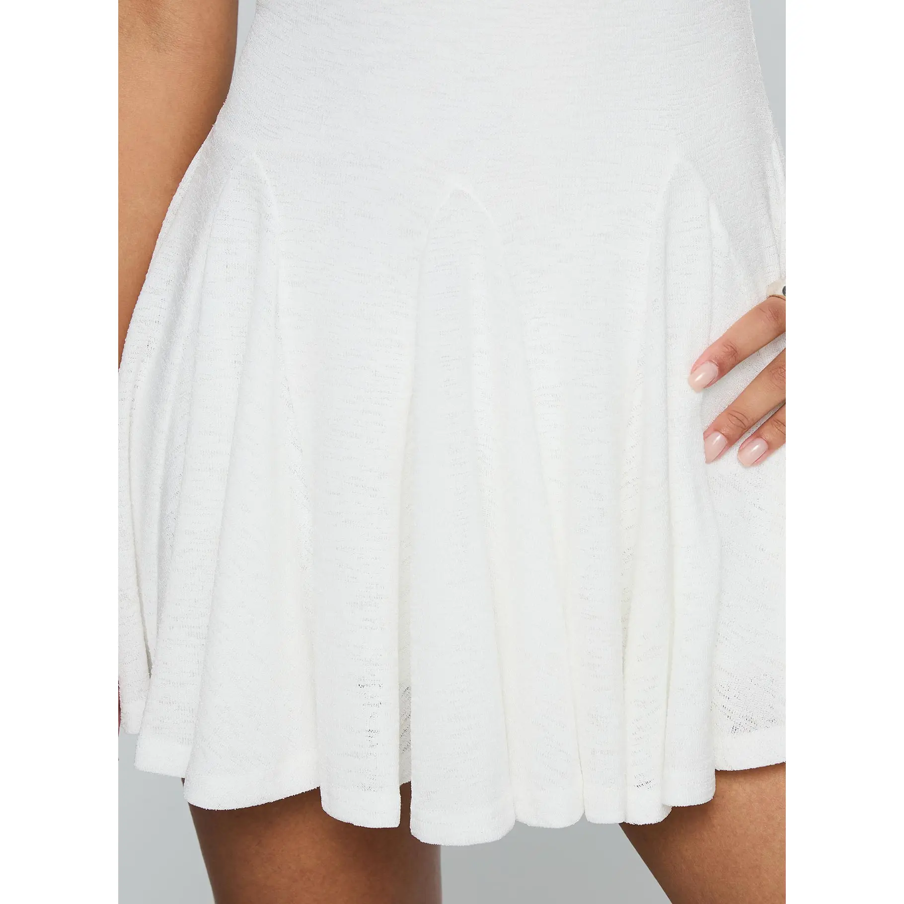 open lace back dress Girls Belted Pleated Dress (Kids)
