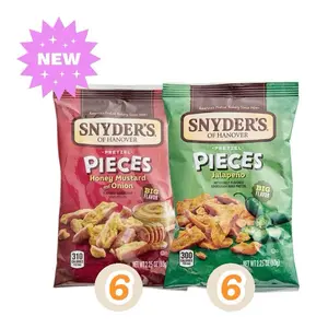 Snyder's of Hanover Variety Pack Pretzels Pieces - 2 Flavors, 12 Ct - Snack Crunchy Crunch Crispy