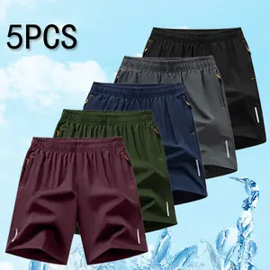 Men's 5-Pack Quick-Dry Athletic Shorts in Assorted Colors for Comfortable Performance