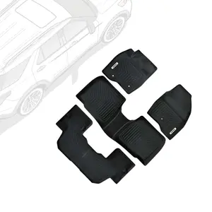 OEDRO Floor Mats Fit for 2015-2019 Ford Explorer Without 2nd Row Center Console, Includes 1st 2nd and 3rd Row Full Set Liners