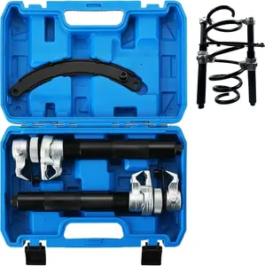 Coil Spring Compressor Tool, Heavy Duty Macpherson Strut Spring Compressor Tool,Ultra-Rugged Strut Spring Compressor Tool with Safety Guard,2200lb Capacity 11in Jaw Opening (Blue)