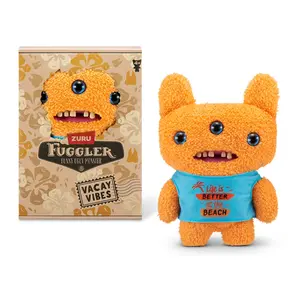 Zuru Fuggler Vacay Vibes Reek-O Orange Funny Ugly Monster Plush Toy 9 Inch