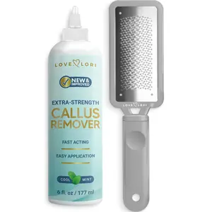 Professional Foot Scrubber Dead Skin Remover Kit - Foot File & Callus Gel Feet Scrubber Scraper Bundle, 6oz
