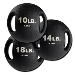 Dual Grip Medicine Balls for Core Strength and Cardio Training, Available in 3 Pack of 10, 14, 18 lb