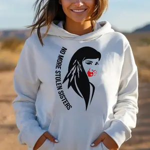 Support Missing, No More Stolen Sisters - Native American Awareness T-Shirt | Comfortable Unisex Crewneck, Soft Cotton, Ribbed Hem Clothes Fabric top Hoodie Womenswear
