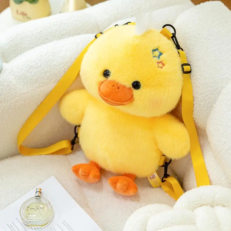40CM Cute Cartoon Rabbit Duck Capybara Fox Dog Plush Backpack Soft Animal Schoolbag Funny Gifts