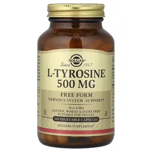 Solgar L-Tyrosine, 500 mg, 100 Vegetable Capsules