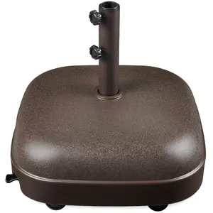 Best Choice Products 123lb Capacity Fillable Mobile Umbrella Base for Patio, Deck, 4 Wheels - Dome Square