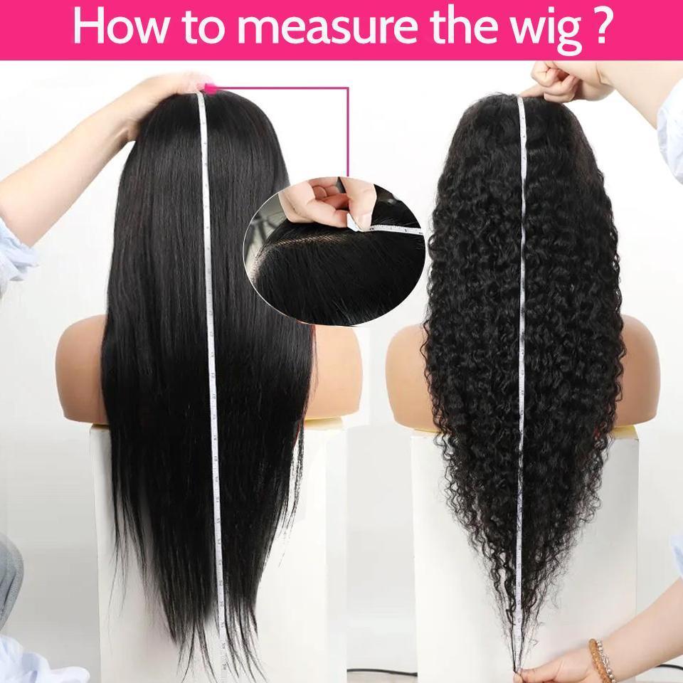 YAWAWE Hair 26 Inch Wear and Go Glueless Wig Kinky Straight Lace Pre Cut 7x5 Lace Front Wigs Human Hair for Women Glueless Wig with Elastic Band Natural Hairline 180% Density Yaki Hair Natural Black