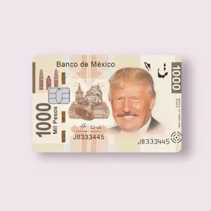Banco de Mexico Trump Credit Card Sticker Debit Skin Decal Cover Waterproof Vinyl Easy To Apply Wallet