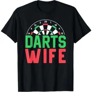 Darts Wife Cute Dart Player Hobby T-Shirt