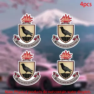 4pcs-County Dublin Coat of Arms Sticker-Car stickers for doors, windows, laptops, luggage, furniture and bumpers-durable adhesive vinyl material